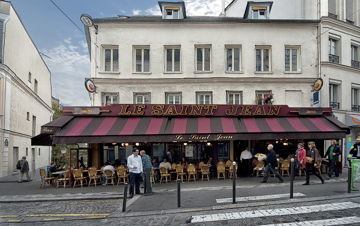 The Saint-Jean caf on rue des Abbesses